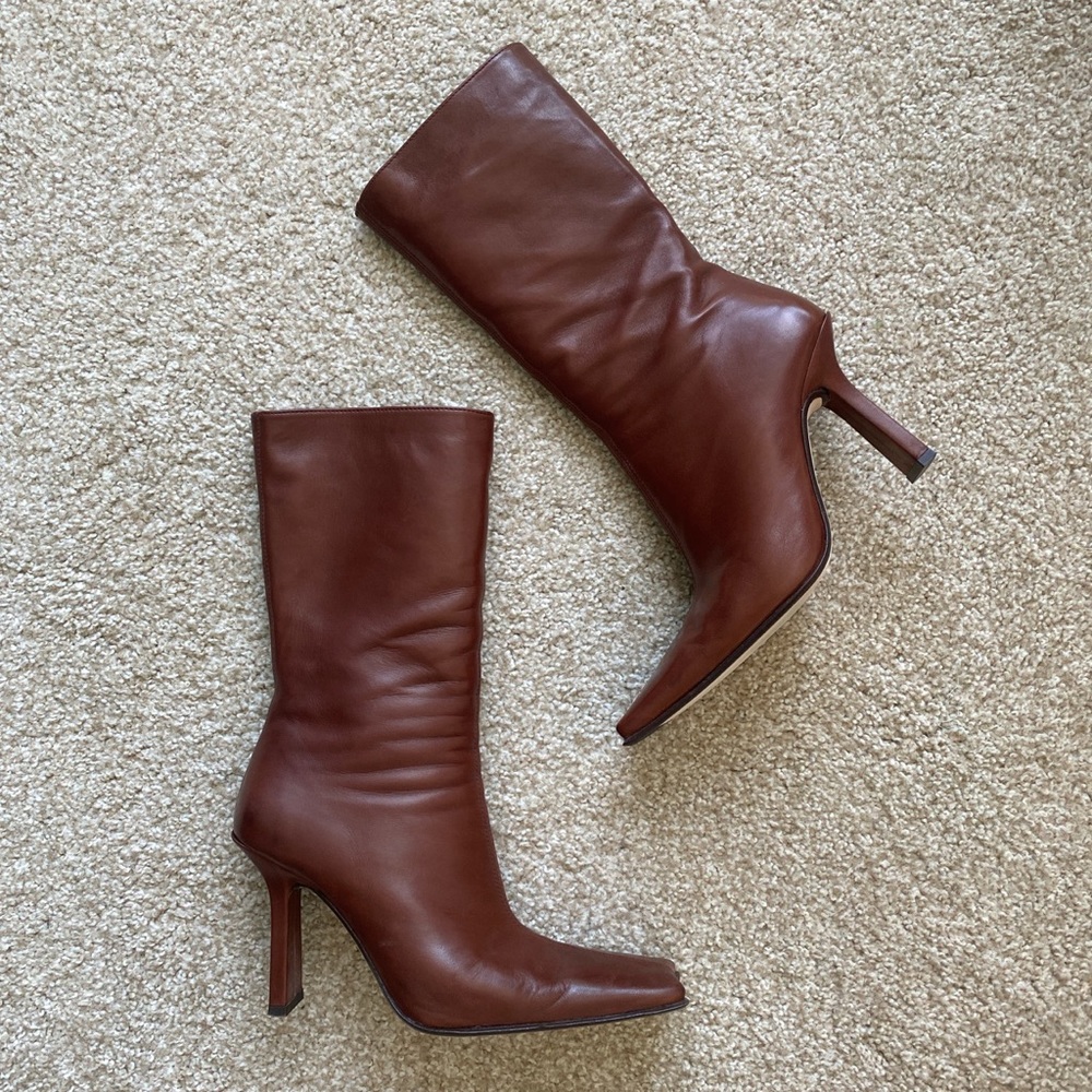 MIISTA noor tobacco leather boots